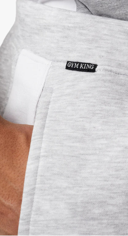 Pantalón corto Gym King con panel de contraste - Gris y Blanco